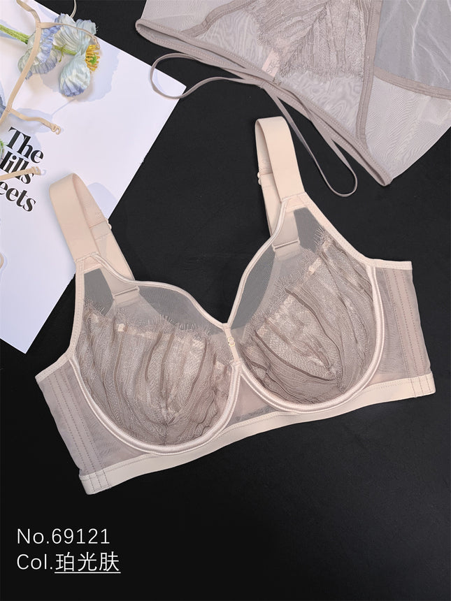 Core Oxygen 69121 plus size Light and Thin CDE No Cup Sexy Underwear Women's Push-up Anti-sagging Soft Steel Ring Adjustable Bra