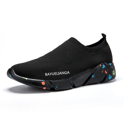 Cross-border Men's Shoes Breathable New Summer Low-top Socks Shoes Slip-on Men's Shoes Mesh Shoes Trendy Men's and Women's sneaker