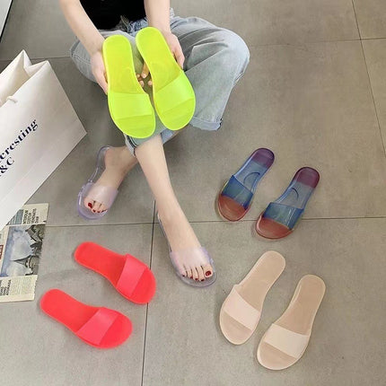 Summer Home Sandals Women's plus size Fashion Crystal Jelly Outer Wear Casual Couple Bathroom Odor Deodorant Cross-border Shops