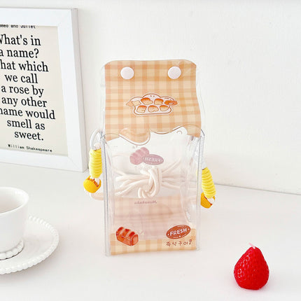 Original Cute Milk Carton Baby Bag, Blind Box Vinyl Storage Bag, Decorative Bag for Outing Baby, Portable Bag