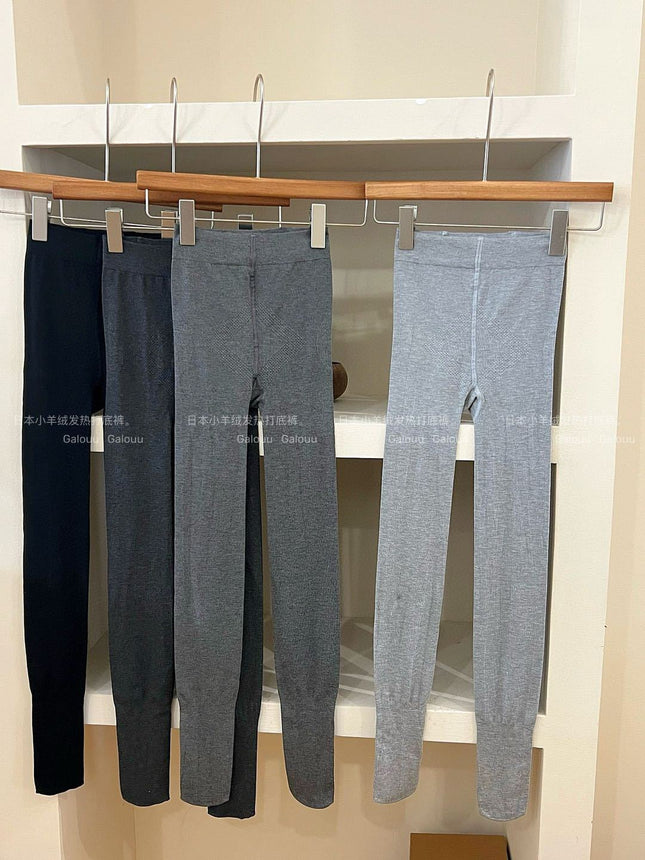 1200D Japanese Cashmere Thermal Leggings with Fleece, Thickened High-Waisted Tummy Control and Butt-Lifting Cotton Ribbed Slimming Pants