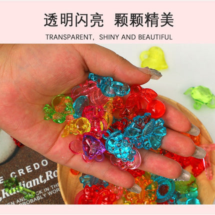 Jin Pack Children's Gem Toy Colorful Treasure Diamond Crystal Plastic Acrylic Handmade Beads Princess Girl's Birthday