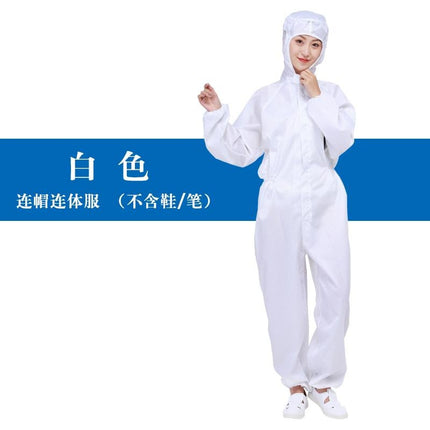 Anti-static jumpsuit with pocket hooded with pocket purification workshop work clothes paint spray clothes blue white dust-free clothes