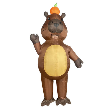 Cross-Border Popular Halloween Creative Cartoon Toys Party Activities Cute Animal Props Hippo Inflatable Costumes