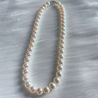 Horseshoe buckle akoya heavenly female pearl necklace 6mm/42cm