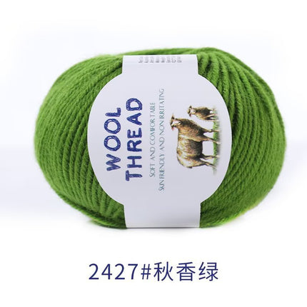 Cross-Border Wholesale Merino Wool Thread Handmade Stick Needle Hand Knitted Sweater Wool Pants Jacket Hat Scarf Shawl Thread