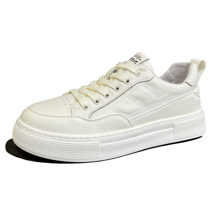 Men's Shoes 2025 New Summer Trendy Versatile Sports Casual Sneakers Genuine Leather Comfortable Versatile White Shoes