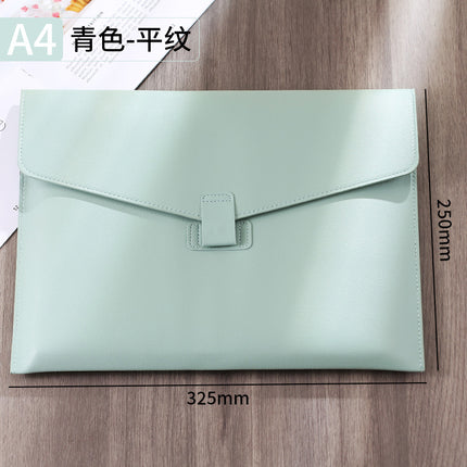 Cross-Border A4 Pebbled Leather Document Bag Business Office Large-Capacity Stationery Bag Contract Information Storage File Bag