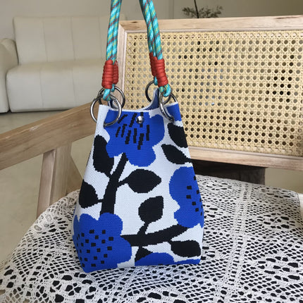 Korean Style New Ins Knot Handbag Spring and Autumn Portable Bucket Bag Travel All-match Small Large Capacity Handbag