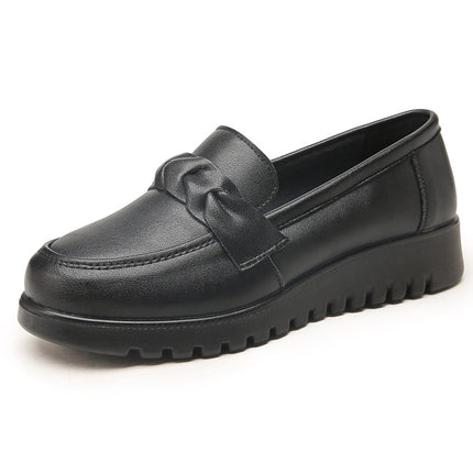 Mom's Shoes for Middle-Aged and Elderly People, Spring and Autumn Single Shoes, Soft-Soled Non-Slip Women's Shoes, Flat-Soled 2026 New Comfortable Leather Shoes