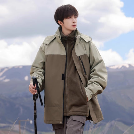 Woodpecker Assault Jacket Men's Spring & Fall New Windproof Jacket Three-In-One Outdoor Spring Workwear Men's Jacket