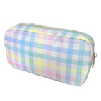 Rainbow plaid cosmetic bag-size m