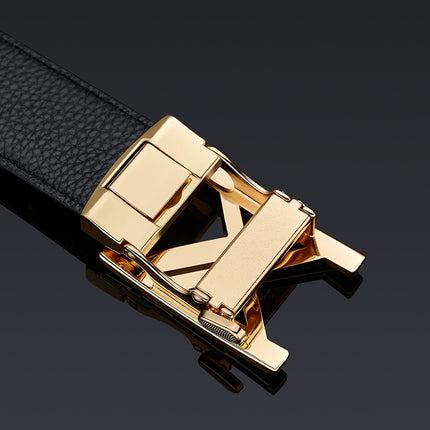 King's Paul Belt Men's High-grade Alloy Face PVC Cowhide Business All-match Cross-border Men's Belt New