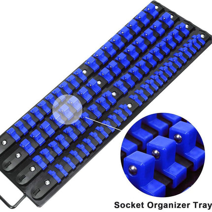 Cross-border new 80-piece sleeve rack new handle sleeve storage rack 1/4 3/8 1/2 sleeve rack