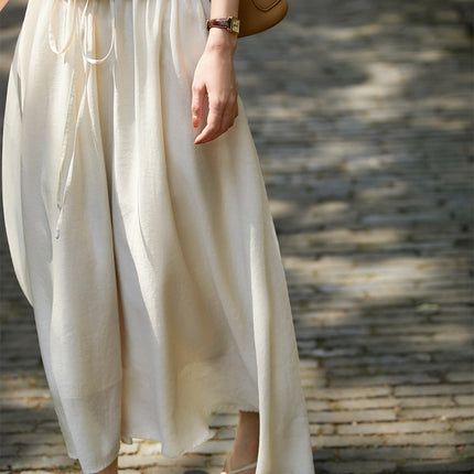 | Garden Tour. Skirt | Elegant Slim A- line Umbrella Skirt/Dipped Smooth Lyocell Skirt