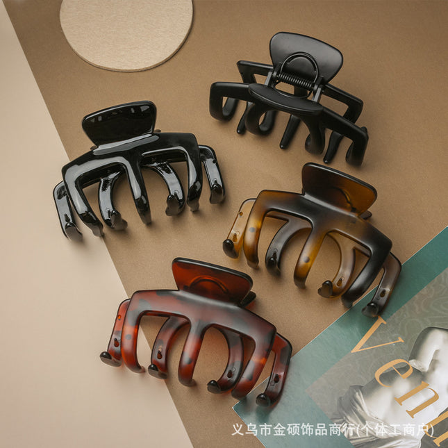 Large Capacity Hair Clip with Pumpkin Paint Finish, Pc Hair Clip with Thickened Material for Thick Hair, Extra Large Shark Clip Hair Accessory