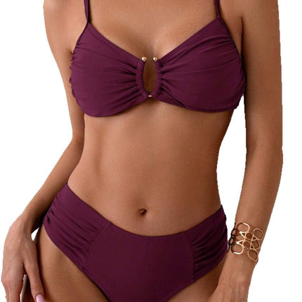 Women's Swimsuit New Popular Split Bikini Long-Sleeved Slim Vacation Hot Spring Swimwear Sexy Sexy