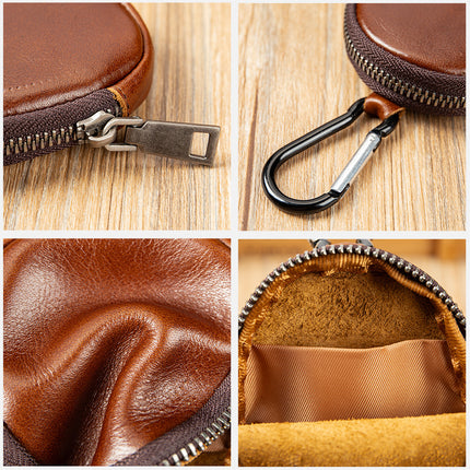 Cross-border hot-selling retro leather coin purse multi-functional first layer cowhide mini zipper small wallet wholesale