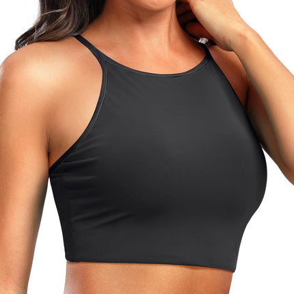Bikini sports cross-border plus size 2025 vest swimsuit top Amazon European and American sexy women's