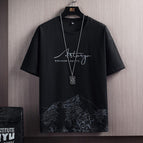 Snow Mountain-Black-Short Sleeve / M