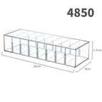 4850 divided box with lid 1 piece (with a pair of snap buckles) pet high transparency
