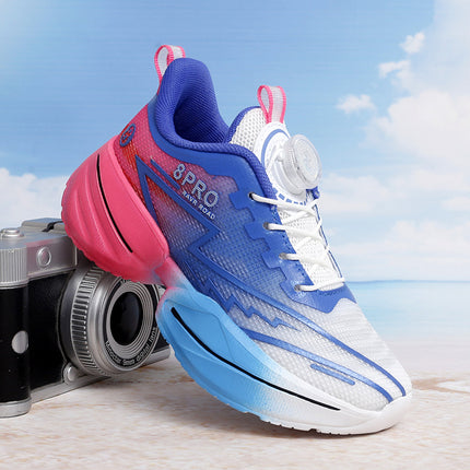 Boys' Sports Shoes Summer New Children's Shoes Swivel Buckle Girls' Sports Shoes Mesh Breathable Soft Sole Anti-Slip Trendy