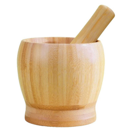 Garlic Mashing Pot Garlic Mashing Pot Mortar Mashing Garlic Mashing Pot Household Garlic Pot Mashing Pot Press Garlic Stick Spicy Bamboo and Wood
