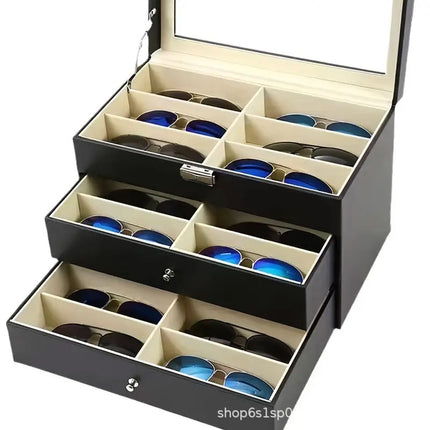 Ready-Made Watch and Glasses Boxes, High-End Leather Jewelry Boxes, Jewelry Boxes, Watch Storage Boxes, Watch Wholesale Factory