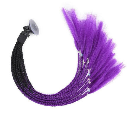 Helmet dirty braid men's and women's helmet decoration ponytail helmet small braid wig motorcycle motorcycle cool personality