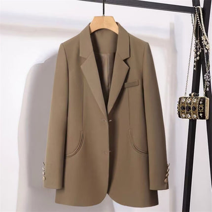2026 Autumn New Green Blazer for Women, Korean Style, British Style, Loose Design, Versatile Small Suit for Women