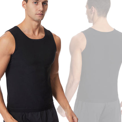 Cross-border Men's Bucket Vest Sweat Suit Single-size Slim Fit Abdominal Tucker Running Exercise Weight Loss Sweat Burst Coating plus size