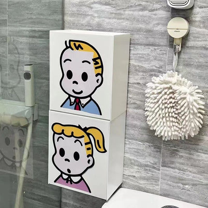 Sanitary napkin storage box wall-mounted household bathroom toilet aunt towel waterproof non-perforated tissue box storage rack