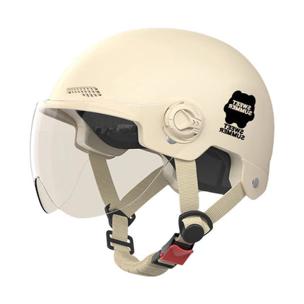 Factory 3C certification battery electric car helmet men's and women's four seasons universal helmet summer sunscreen breathable half helmet