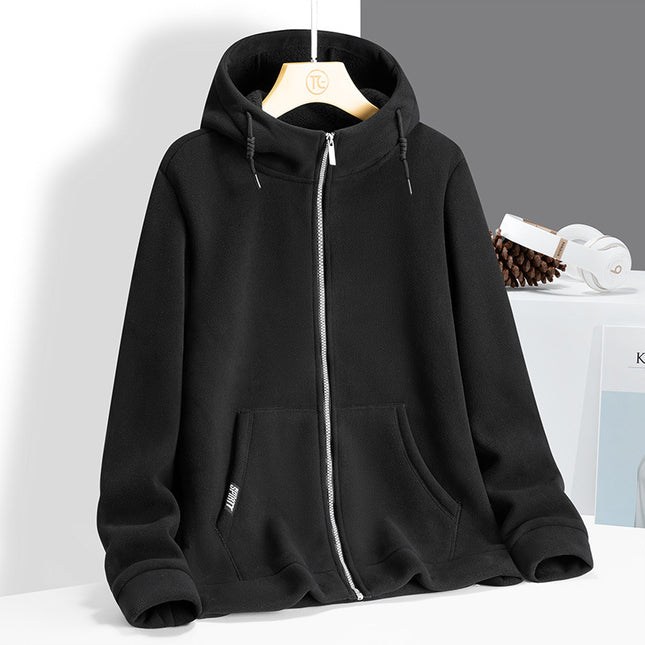 Coat Men and Women Couple Polare Fleece fleece-lined Thickened Jacket Outdoor Ao-grain Fleece Windbreaker Cardigan Solid Color Sweater