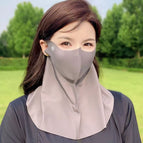 Gray neck gaiter mask