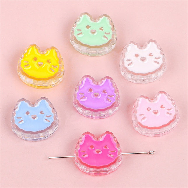 Acrylic love five-pointed star drop oil cartoon accessories DIY bracelet material homemade mobile phone case key chain hanging chain