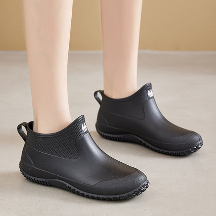 Korean Style New Arrival Short Rain Boots Women's Waterproof Non-Slip Women's Rain Boots Kitchen Water Boots Adult Thick-Sole Wear-Resistant Rubber Shoes