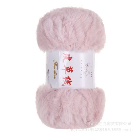 Nine-color bird thick fur line imitation fur fluff line long hair mink hat handmade scarf knitting diy wool ball