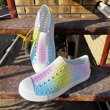 2025 Cross-Border Luchi Crocs Couple Graffiti Men's and Women's Casual Baotou Wading Outdoor Beach Breathable Sandals