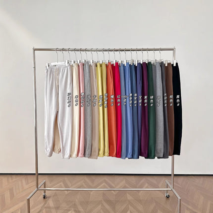 Popular Spring New Dopamine Color Sweatpants Solid Color Versatile Casual Slimming Terry Women's Sports Pants