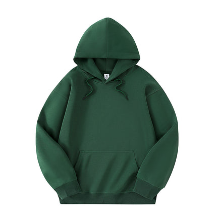 Cross-Border Spot Wholesale Hooded Sweatshirt Solid Color Unisex Loose Drop Shoulder One-Piece Drop Shipping Plus Size Jacket Long Sleeve Inner Layer
