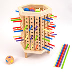 Hexagonal wooden stick