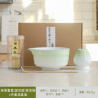 Matcha set|Corrugated style|Gradient green|4 piece set in carton