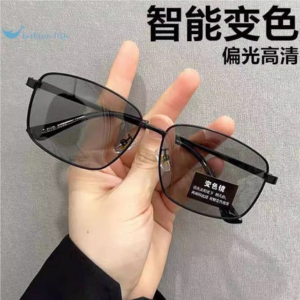 Day and Night Color Changing Sunglasses Men's High-Level Driving Special Polarized Glasses Men's Cycling Fishing Welding Sunglasses