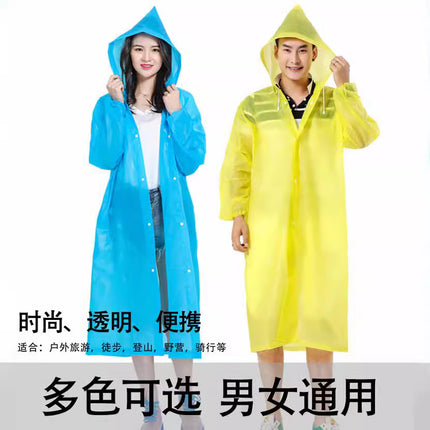 Fashion EVA raincoat adult non-disposable unisex travel outdoor concert light long clothing wholesale