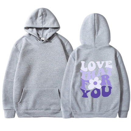 2024 Export Popular Sweatshirt Spring and Autum Men's and Women's Hooded Sweatshirt Flower Print Casual Hoodie Independent Station