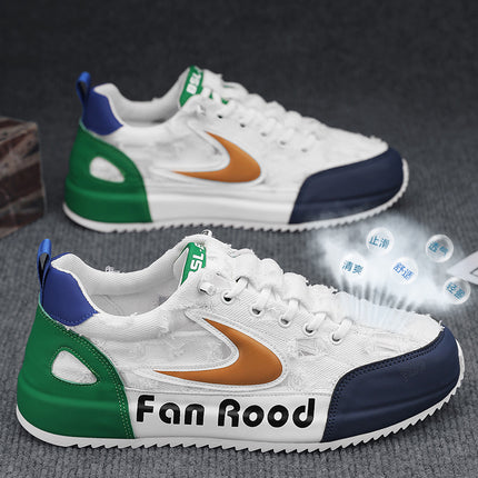 Canvas Men's Shoes Summer Breathable Casual Versatile Cloth Shoes Men's Wear-Resistant White Sneakers Thick-Soled Forrest Gump Sports Shoes