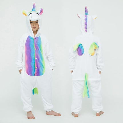 2025 New Cartoon One-Piece Animal Pajamas for Children, Thickeneded Flannel New Performance Clothes, Exclusively for Cross-Border Supply