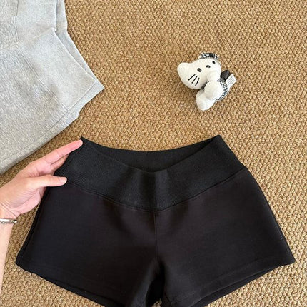 Black American Hot Girl Sports Shorts Women's Summer 2025 New Outerwear High Waist Hip Covering Women's Group Hot Pants Leggings