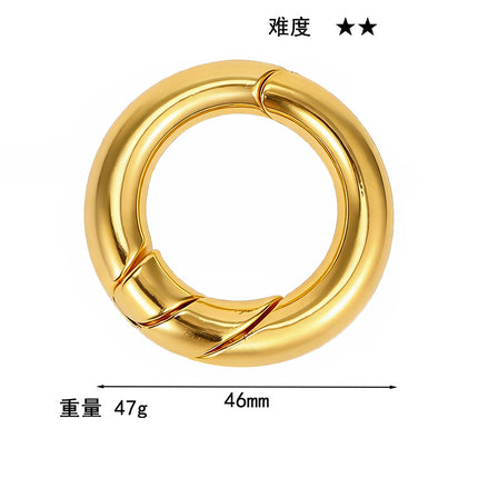 [Small size] zinc alloy unlock Kong Ming lock magic alloy educational toys nine-chain intelligence unlock ring buckle